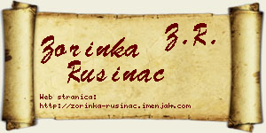 Zorinka Rusinac vizit kartica